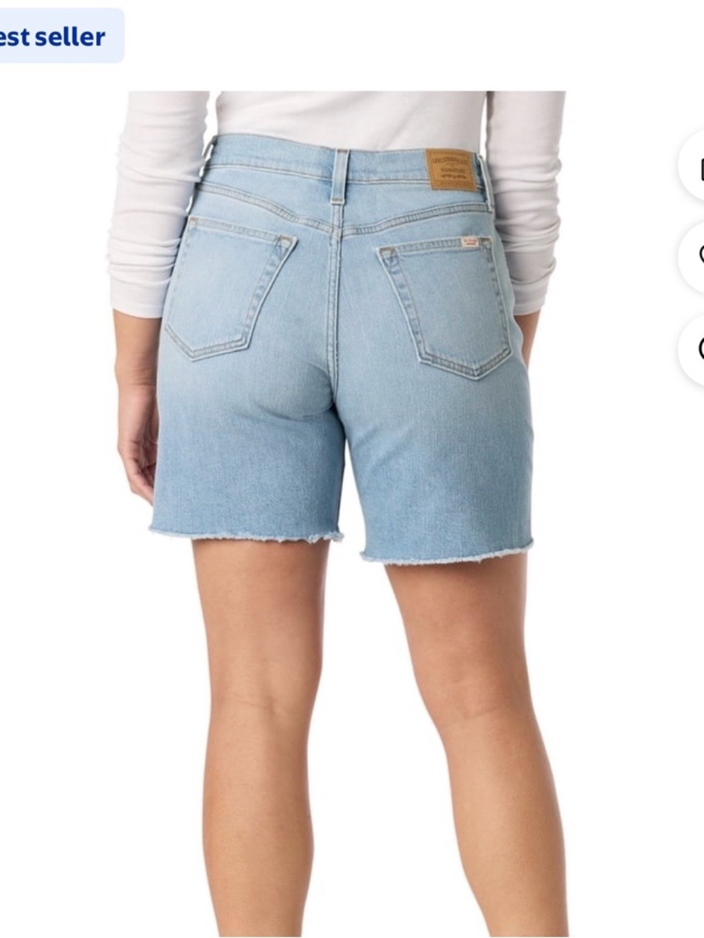 Levi’s Strauss Relaxed Mid Thigh Denim Women's Shorts - High-Rise size 4 NWT